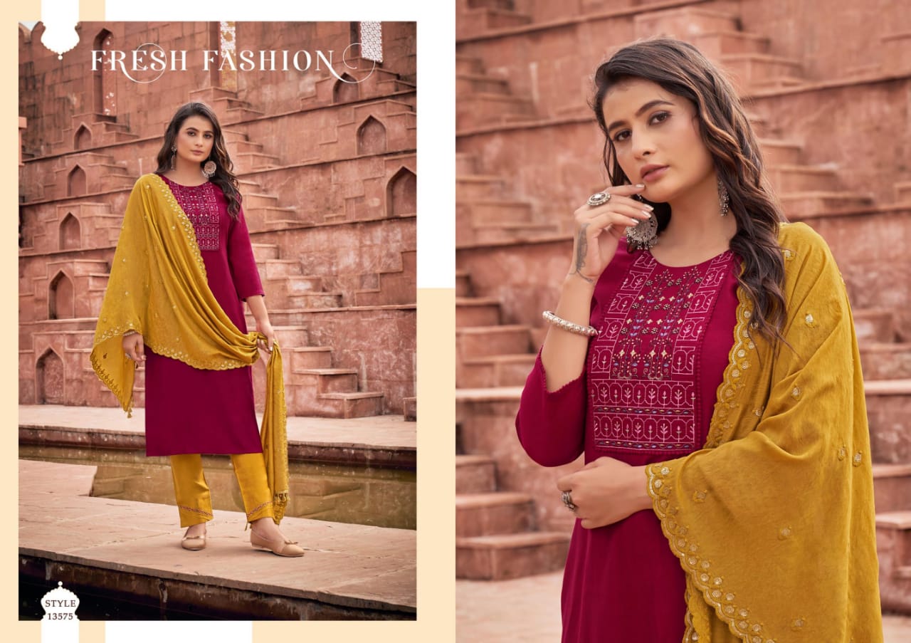 Kalaroop Zubeda Fancy Wear Wholesale Ready Made Suit Collection